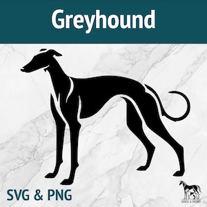 Greyhound SVG - Silhouette di razze di cani - Pacchetto di file tagliati al laser - Clipart vettoriali PNG - Arte di taglio per Cricut xTOOL Glowforge Engraving