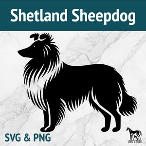 Shetland Sheepdog SVG: Sheltie Silhouette Vector Clipart (Digital Download)