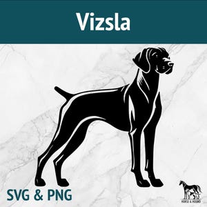 Vizsla SVG - Hunderassen Silhouette PNG Vektor Clipart - Laser geschnittene Datei-Bundle Cricut xtool Glowforge Haustierliebhaber ungarische Jagd sportlich