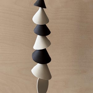 5-6 tier -One white and black clay- Ceramic wind chime -wind chime-patio- wedding gift- wabi sabi- bell- gift for her- boyfriend gift-bell