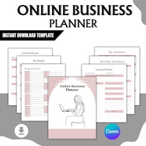 Online Business Planner | Startup Organizer | Digital Business Strategy | Income Tracker | Printable & Digital Download