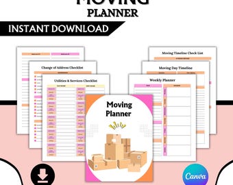 Printable Moving Planner: Home Relocation Organizer (Digital Download)