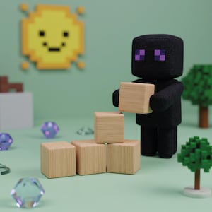 Unfinished Wood Cubes 0.78&quot;: Natural Craft Blocks, DIY Montessori Toys