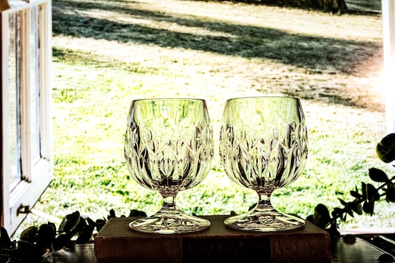 Nachtmann Edelweiss Luxury Brandy Glasses Set of 2, 4.5" Crystal Cognac Snifters, Elegant Vintage Barware Gift