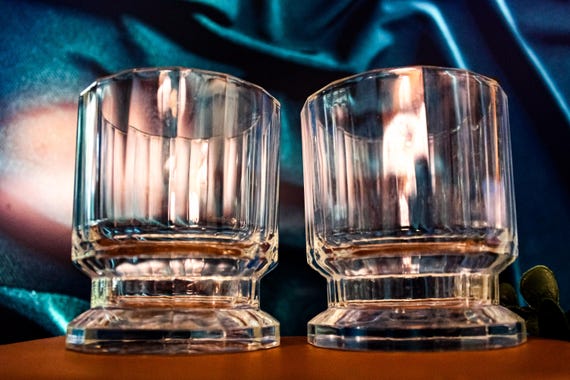 Set of 2 Dansk Gustav Double Old Fashioned Glasses, Vintage Mid-Century Barware, Elegant Drinkware for Home & Entertaining