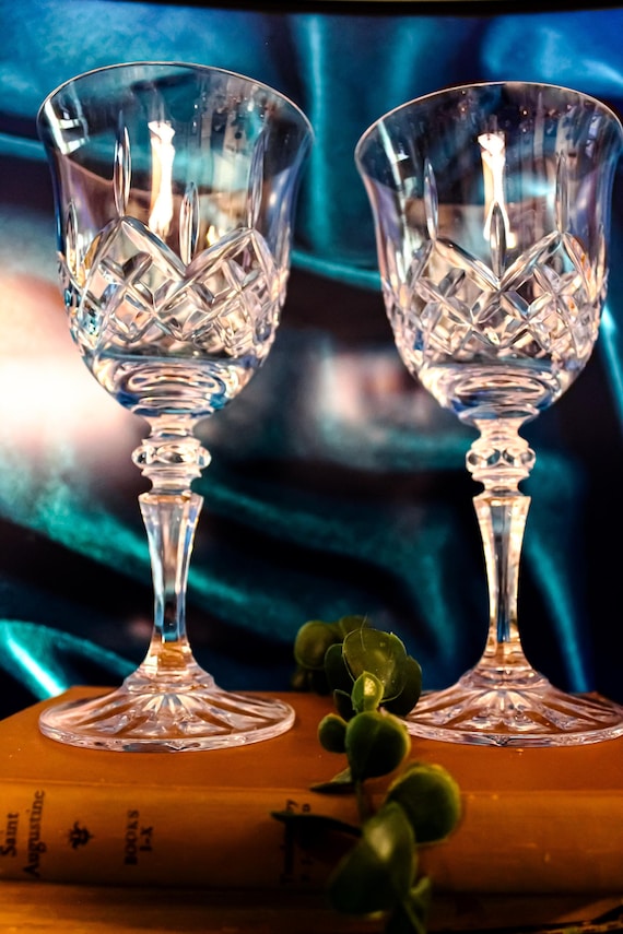 Longford Galway Crystal Set of Water Goblets Set of 2 | Elegant Crystal Drinkware for Home & Events | Perfect Gift Idea