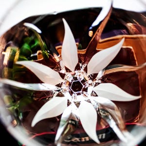 Mikasa Flame D&#39;Amore Magnum Goblet 9 1/8&quot; Vintage Hand-Blown Glass Large Wine Glass Collectible