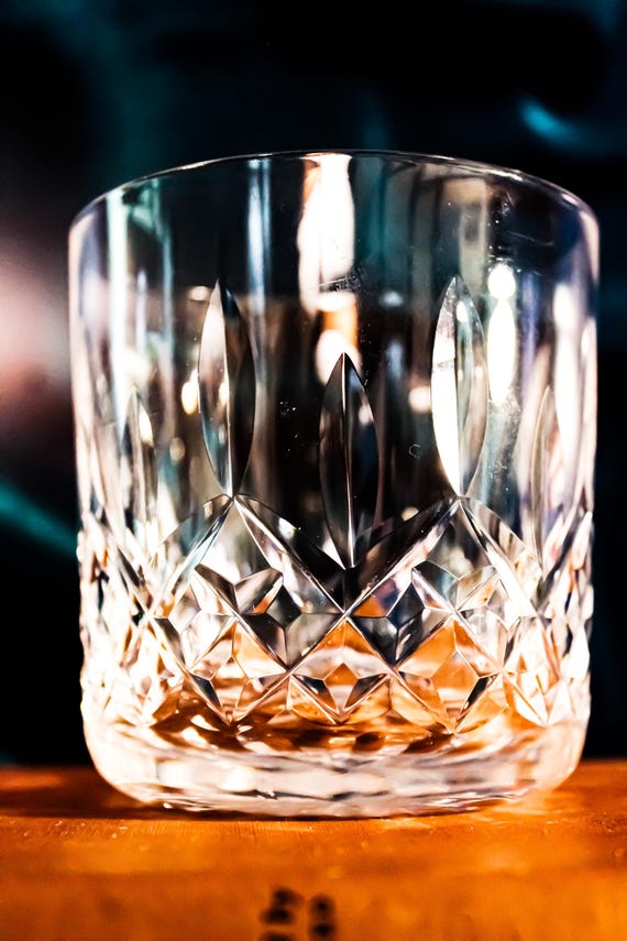 Fine Crystal Barware - Set of 3 Waterford Lismore Old Fashioned Glasses, Crystal Barware, Elegant Drinkware for Cocktails & Gifts