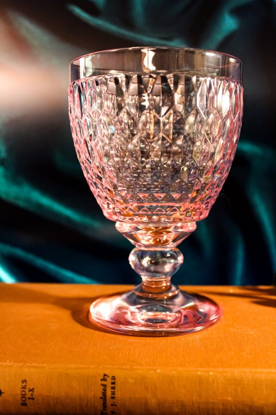 Villeroy and Boch Boston Rose Water Goblet, Elegant Vintage Drinkware, Floral Stemware, Perfect for Weddings & Special Occasions