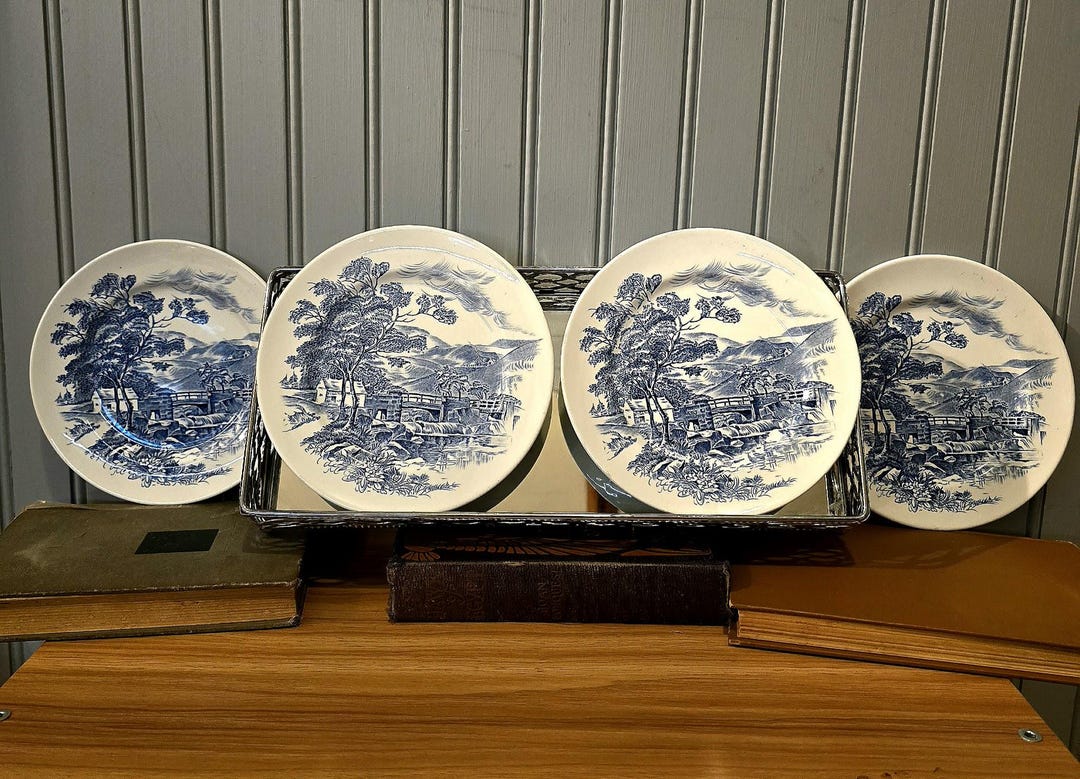 ヴィンテージ ウェッジウッド カントリーサイド プレート - ブルー