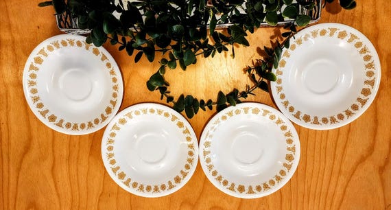 Corelle Vintage Plates - Butterfly Gold Pattern Bread & Butter Plate Replacement 6 1/4" | Collectible Dinnerware | Floral Design