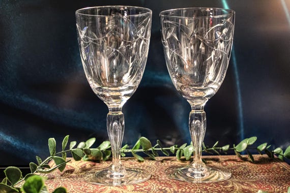 Tiffin-Franciscan Petite Water/Wine Goblets (7 1/8") - Set of 2