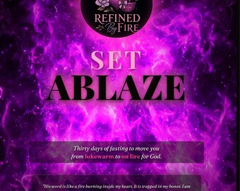 30-Day Christian Fasting Workbook | Prayer Journal & Devotional | Fillable Digital PDF | Set Ablaze