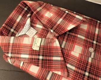 EDC Holiday Hank Red and Black Plaid with Snowflakes and Poinsettias Gift for Him Gift for Her Stocking Stuffer Pocket Handkerchief