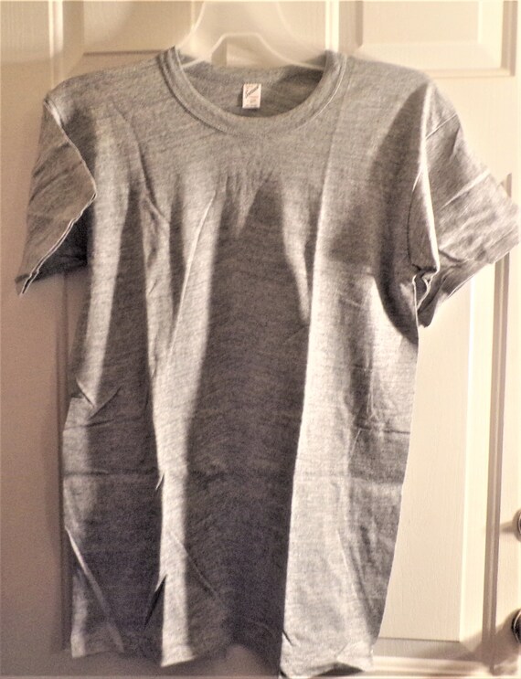 2 Mens Vintage Gray Tee T-shirts Quality Sportswea