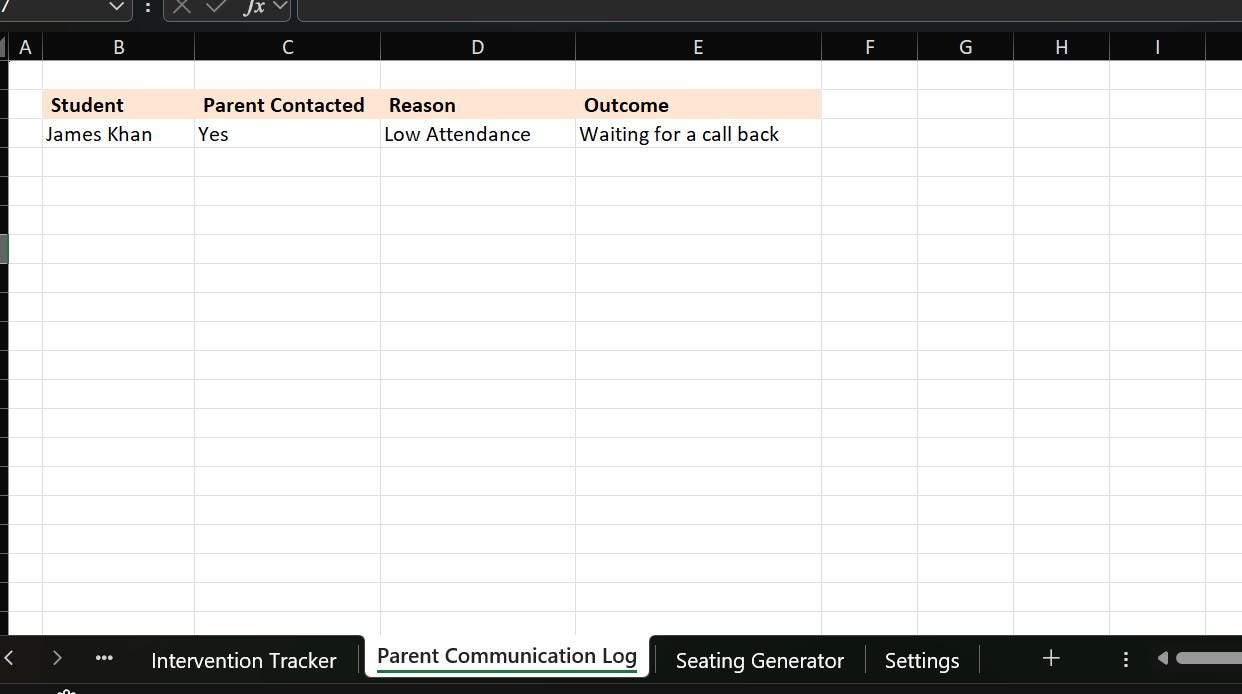 Student Progress Tracker - Editable Excel Template - Etsy