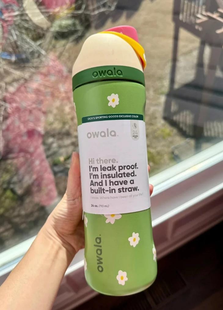 Owala Flower Engraved Customized Water Bottler Customized Owala Freesip 24 OZ Stainless Steel Water Bottle