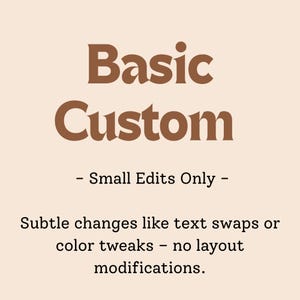 Additional Custom Order - Basic Custom