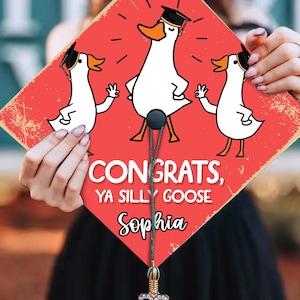 Boné de formatura engraçado e bobo Goose, boné de formatura personalizado Goose, presente para melhor amigo