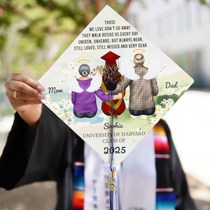 Cappello di laurea commemorativo personalizzato, cappellino da laureato per mamma e papà