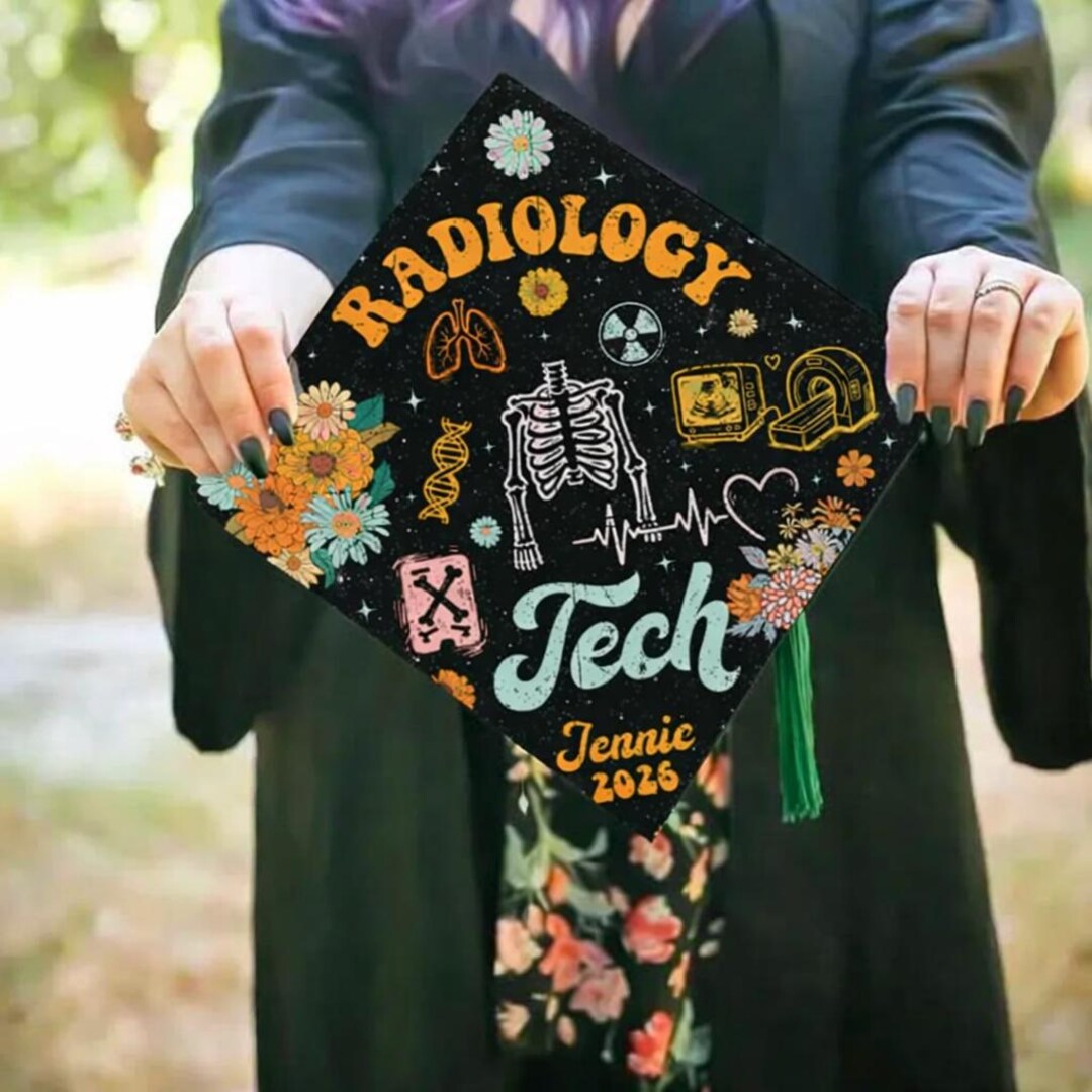 Cap Designs Radiology Custom Radiology Tech Graduation Cap Topper, Class of 2026 Decoration ...