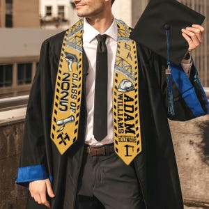 Personalized Civil Engineer Graduation Stole: Custom Grad Sash - Etsy