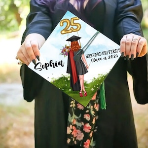 Personalized Class of 2025 Graduation Cap Topper, Custom Graduation Keepsake Grad Cap