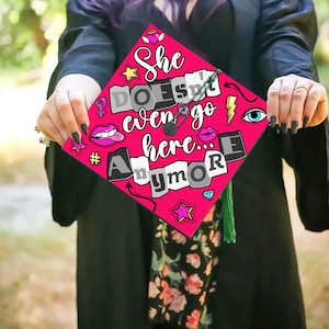 She Doesn&#39;t Even Go Here Anymore Graduation Cap Topper, Funny Grad Cap For Your Big Day 2025