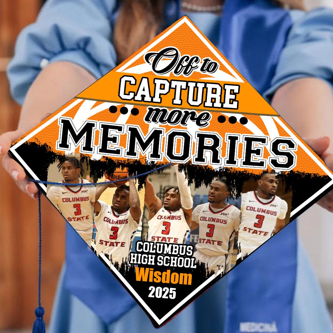 Custom School Basketball Graduation Cap Topper, off to Capture More ...