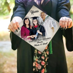Cappello da laurea con ritratto di famiglia personalizzato, cappello da laurea con foto commemorativa
