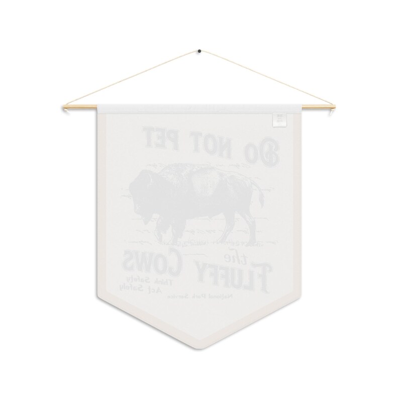 Do Not Pet The Fluffy Cow Pennant - Natural Themed Flag Decor For Livingroom, Office image 7