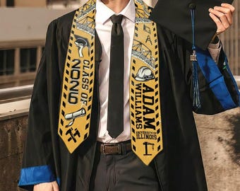 Personalized Civil Engineer Graduation Stole: Custom Grad Sash
