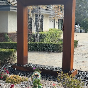 7ft Corten Steel Rain Curtain Water Fountain,Modern outdoor garden water feature.Freight & plumbing Included.Call 858-842-7100 for details. Bild 14