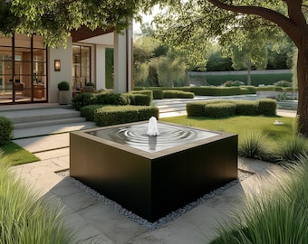 48 „Square Corten Steel Outdoor Infinity Reflexion Pool Brunnen 14 Zoll hoch, rufen Sie 858-842-7100 kostenlose Fracht & LED-Licht rufen Sie 858-842-7100 an