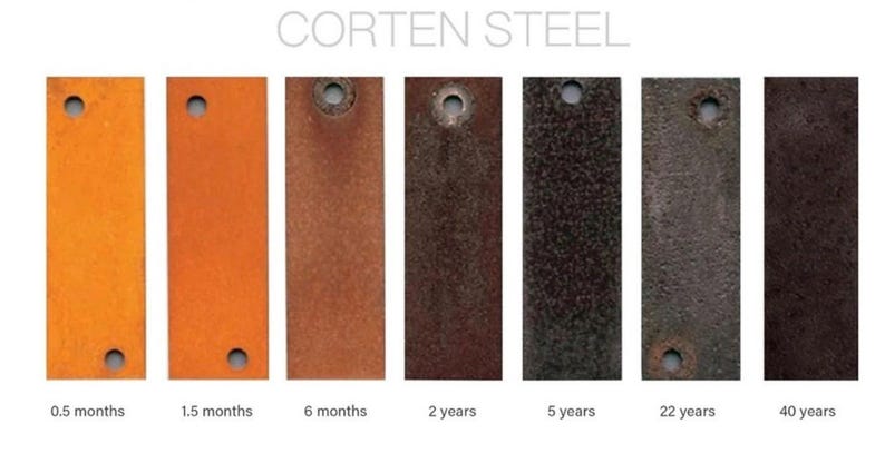 7ft Corten Steel Rain Curtain Water Fountain,Modern outdoor garden water feature.Freight & plumbing Included.Call 858-842-7100 for details. Bild 15