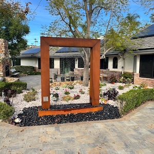 7ft Corten Steel Rain Curtain Water Fountain,Modern outdoor garden water feature.Freight & plumbing Included.Call 858-842-7100 for details. Bild 2