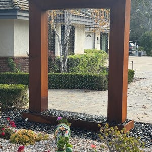 7ft Corten Steel Rain Curtain Water Fountain,Modern outdoor garden water feature.Freight & plumbing Included.Call 858-842-7100 for details. Bild 13