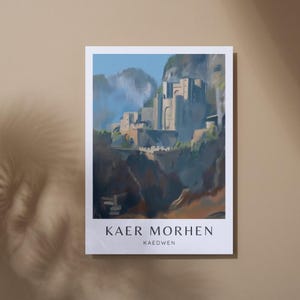 Kaer Morhen Poster – Minimalist Illustration from Witcher 3 - Fan Art – Printed Art Print for Modern Gaming Decor