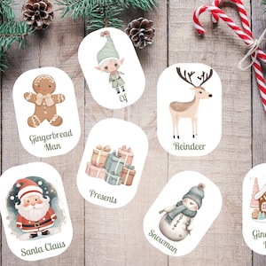 Karteikarten Weihnachten für Kleinkinder & Babys | Weiches Pastell Märchen Design | Ferien-Lernkarten | Karteikarten mit Weihnachtsmotiven