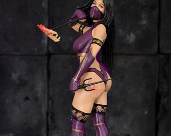 NSFW Mileena Figure 3D Printed Mortal Kombat Resin
