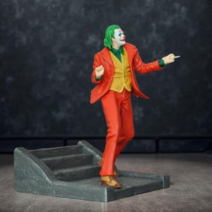 Joker Statue Figure 3D Printed Hand Painted Joaquin Phoenix Figure