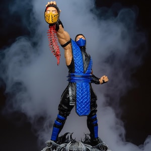 Mortal Kombat Sub-Zero Painted Figure 3d Printed Figure Subzero Statue Sculpture Fan Art