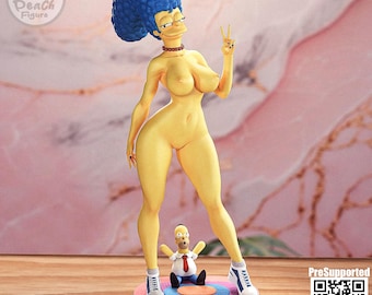 NSFW The Simpsons Marge Painted 3d Printed Statue (SFW)