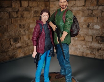 The Last Of Us Ellie and Joel Painted Statue 3D Printed Figure