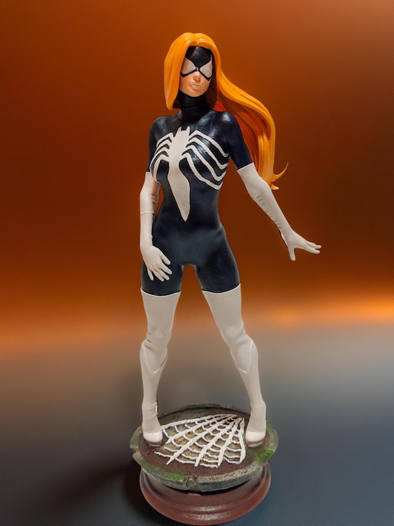 Spider woman スタチュー Spiderwoman Julia Carpenter Painted Figure 3d Printed Figure