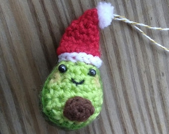 Avocado Christmas tree ornament - easy fast simple PDF pattern