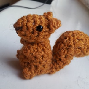 Crochet Squirrel Pattern amigurumi PDF pattern for simple cute red squirrel plush image 2