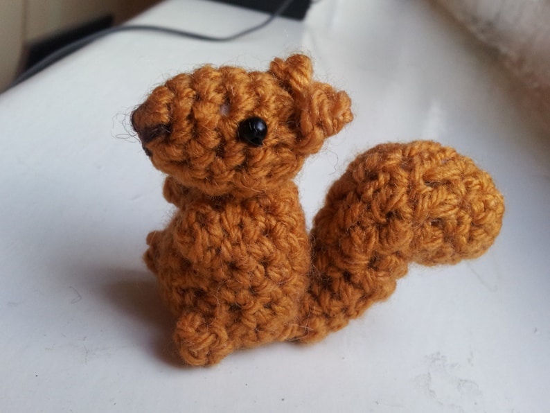 Crochet Squirrel Pattern amigurumi PDF pattern for simple cute red squirrel plush image 2