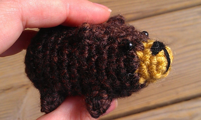 Bitty Bear Crochet Pattern team bear choose the bear mini no sew amigurumi keyring image 5