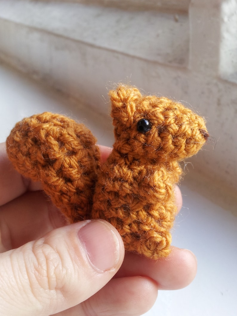 Crochet Squirrel Pattern amigurumi PDF pattern for simple cute red squirrel plush image 5